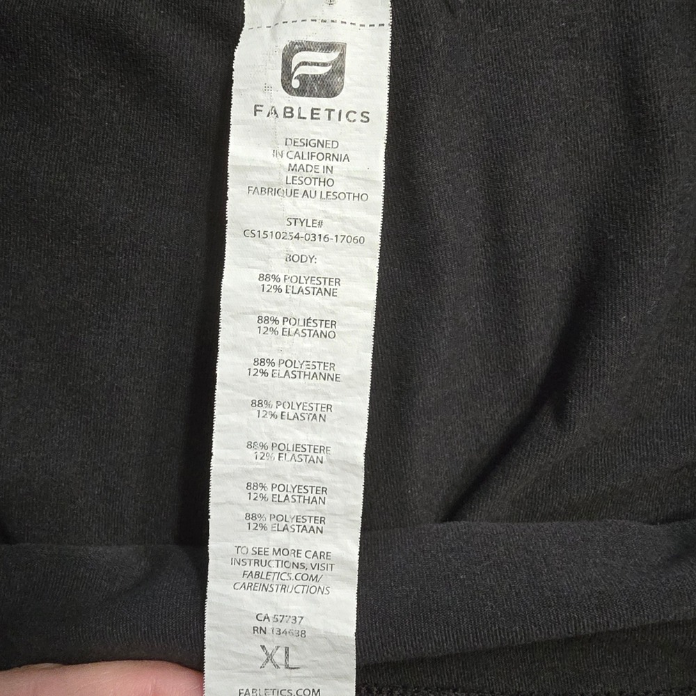 Fabletics Black High Rise Capri Leggings Size XL - Picture 2 of 4